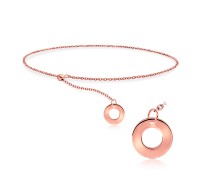 Rose Gold Plated Donut Silver Bracelet BRS-448-RO-GP